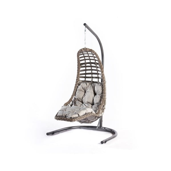 Siv viseči vrtni fotelj iz ratana Bodrum – Floriane Garden