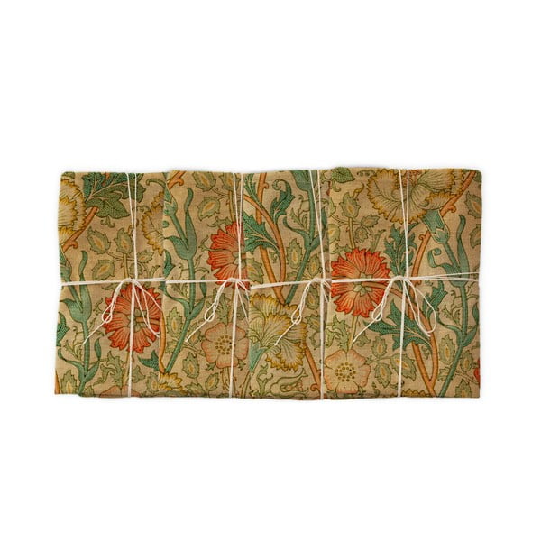 Set 4 prtičkov z lanom Tierra Bella Jardin des Plantes, 43 x 43 cm