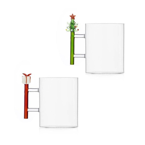 Steklene skodelice v kompletu 2 ks z božičnim motivom 450 ml Long Live Xmas – Brandani