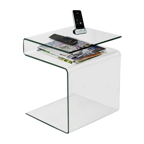 Variabilna steklena mizica s stojalom za revije Evergreen House-image-2