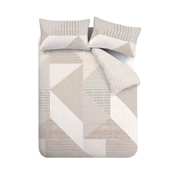 Bež enojna posteljnina 135x200 cm Larsson Geo – Catherine Lansfield-image-2