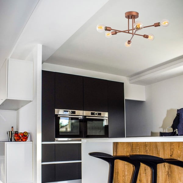 Stropna svetilka v bronasti barvi 64x64 cm Flower – Opviq lights-image-1