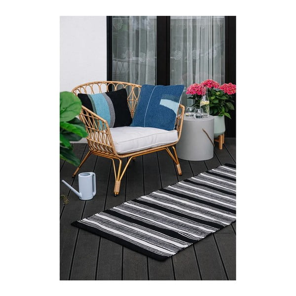 Črno-bela dvostranska zunanja preproga iz reciklirane plastike Green Decore Zambezi, 160 x 230 cm-image-2