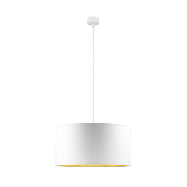 Bela viseča svetilka z detajli v zlati barvi Sotto Luce Mika, ⌀ 50 cm