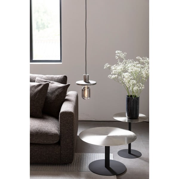 Črno-zlata kovinska okrogla mizica ø 60 cm Snow – Zuiver-image-4