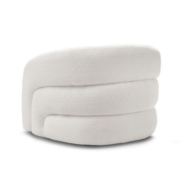 Bel vrtljiv fotelj iz tkanine bouclé Elina – Bobochic Paris-image-4