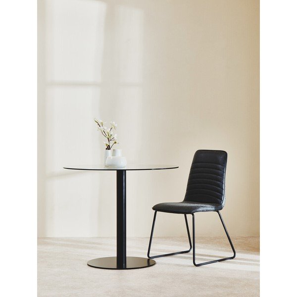 Okrogla jedilna miza s stekleno mizno ploščo ø 90 cm Metropolitan – Premier Housewares-image-1