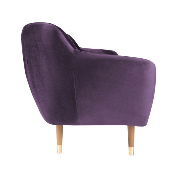 Vijolična žametna zofa Mazzini Sofas Benito, 188 cm-image-3
