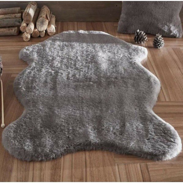 Antracitno sivo sintetično krzno 60x100 cm Pelush Anthracite – Mila Home-image-1