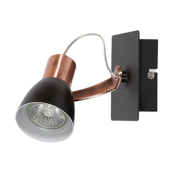 Črna/bakrena stenska svetilka Markus – Candellux Lighting
