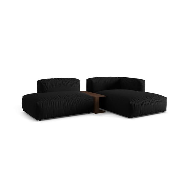 Črna kotna sedežna garnitura (desni kot) Martina – Micadoni Home-image-2