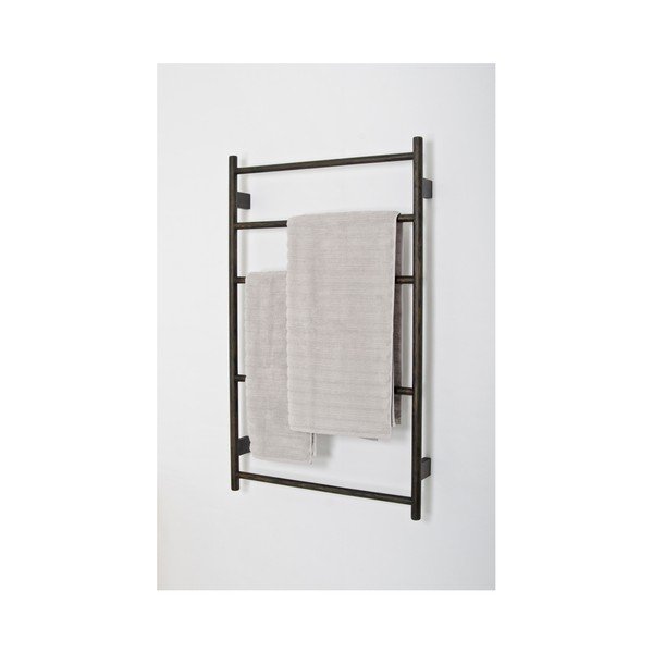 Črno stensko stojalo za brisače iz hrastovega lesa Wireworks Towel Rail Wallbar-image-4