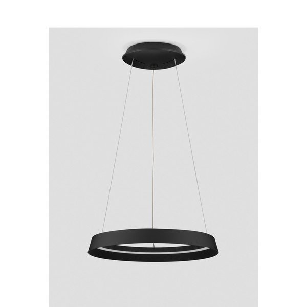 Mat črna aluminijasta LED zatemnitvena viseča svetilka s senčilom iz akrilnega stekla ø 45 cm Ormi – Nova Luce-image-4