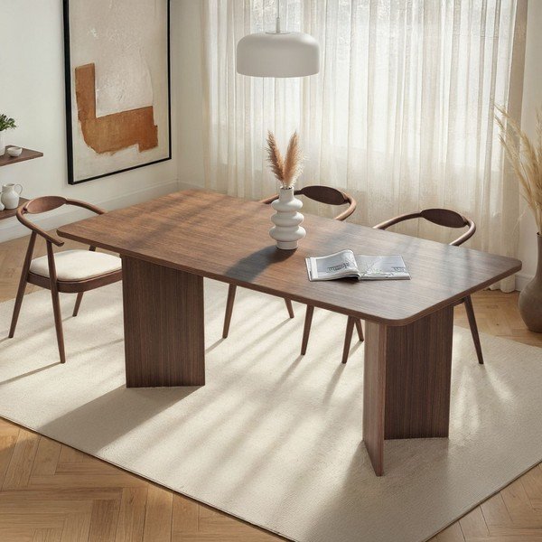 Jedilna miza v orehovem dekorju 90x180 cm Linza – Kalune Design-image-1