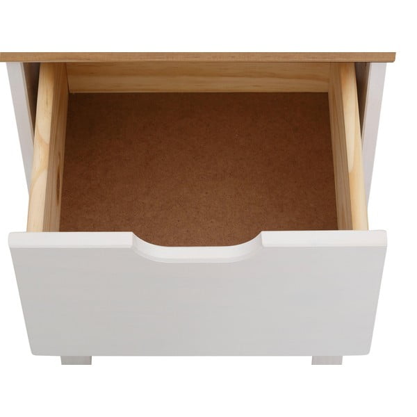 Bela in rjava delovna miza iz borovega lesa Støraa Gava, dolžina 120 cm-image-4