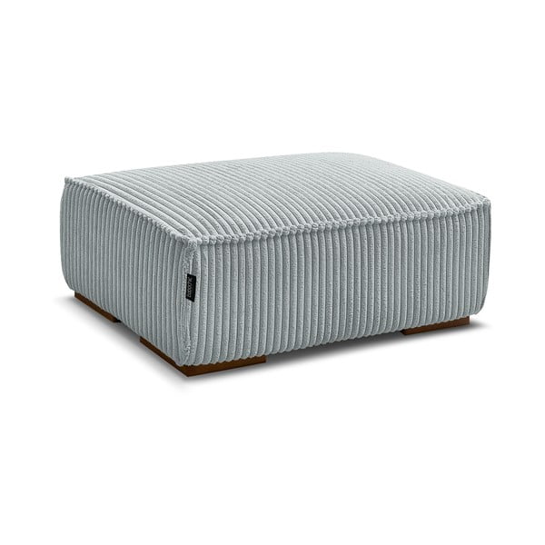 Svetlo siv tabure iz rebrastega žameta Chelsea – Bobochic Paris-image-3