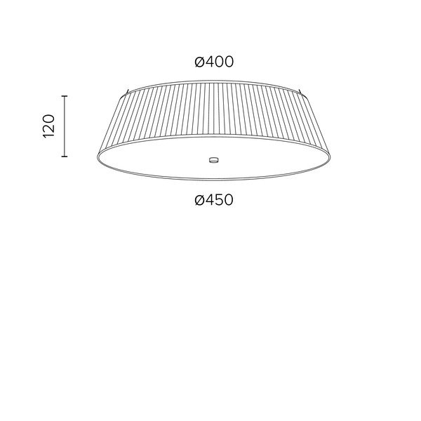 Bela stropna svetilka Sotto Luce KAMI, ⌀ 45 cm-image-1