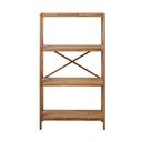 Regal iz masivnega hrasta v naravni barvi 70x124 cm X-Shelf – Unique Furniture