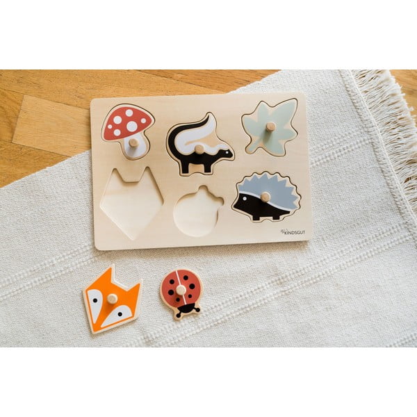 Lesena sestavljanka vtikanka (število koščkov 6) Forest – Kindsgut-image-2