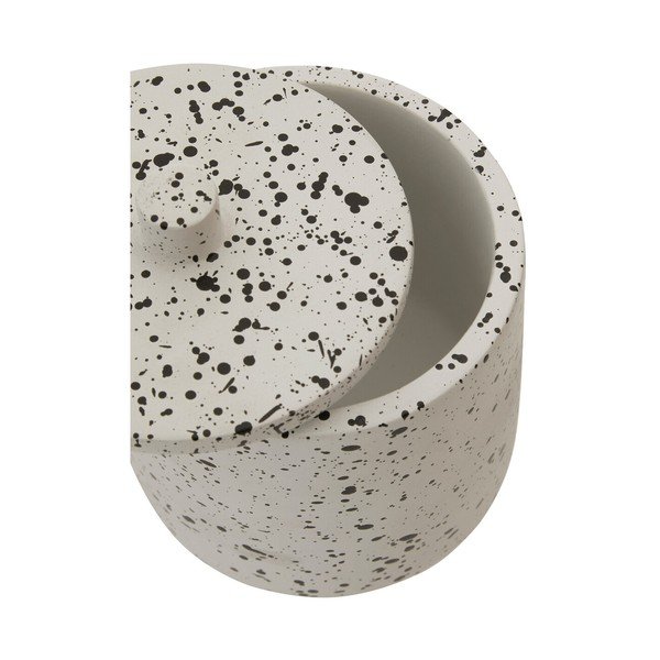 Kremno bel betonski kopalniški organizator za vatke ali vatirane palčke Mozie – Premier Housewares-image-2