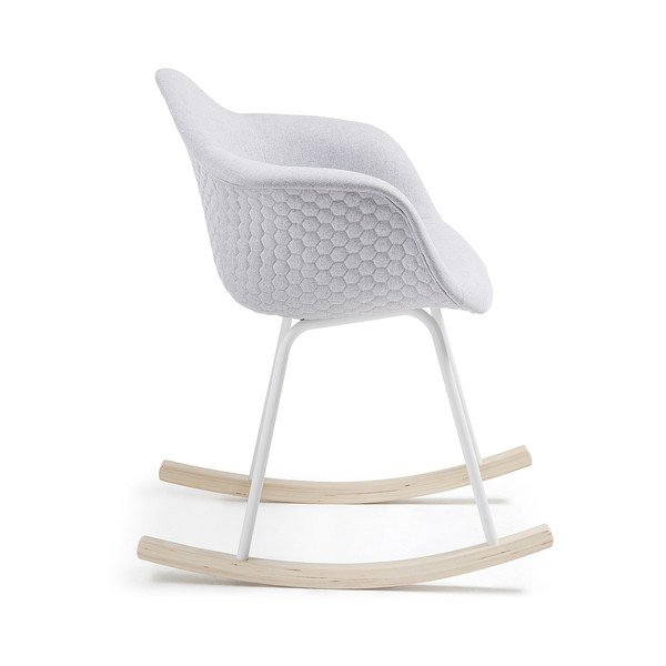 Svetlo siv gugalni stol Kave Home Kenna-image-1