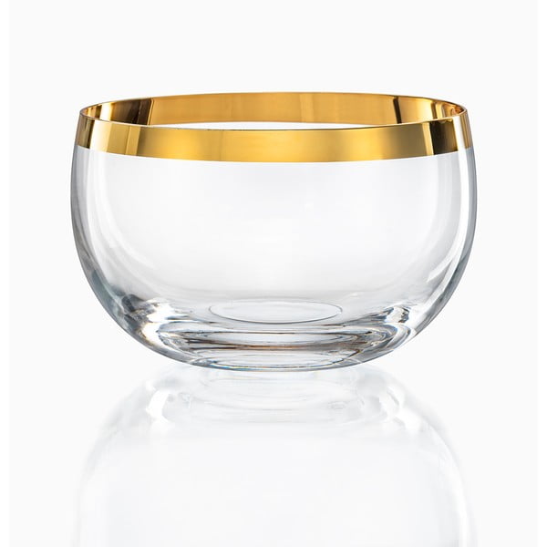 Komplet 6 steklenih skled Crystalex Golden Celebration, ø 12,2 cm