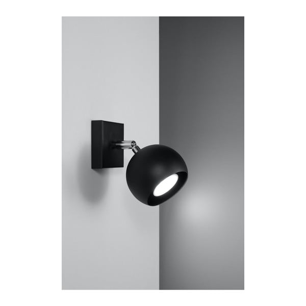 Črna stenska svetilka Sollux Ollo-image-2
