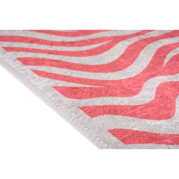 Rožnata pralna preproga 80x150 cm Red Zebra – Vitaus-image-2