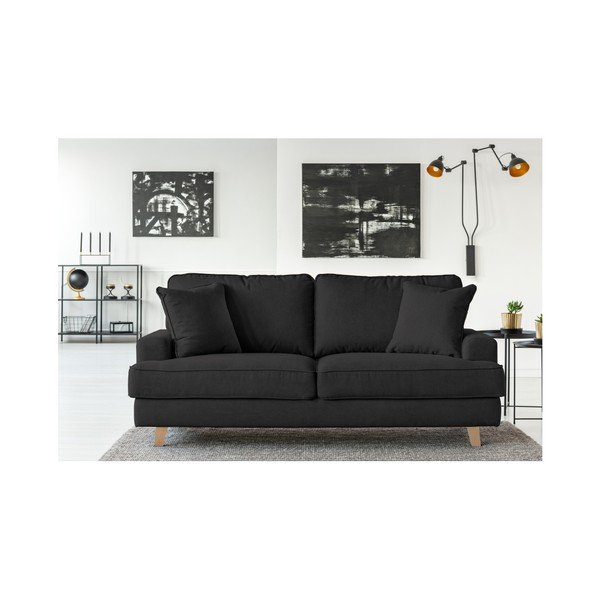 Črna zofa za tri osebe Cosmopolitan design Madrid-image-3