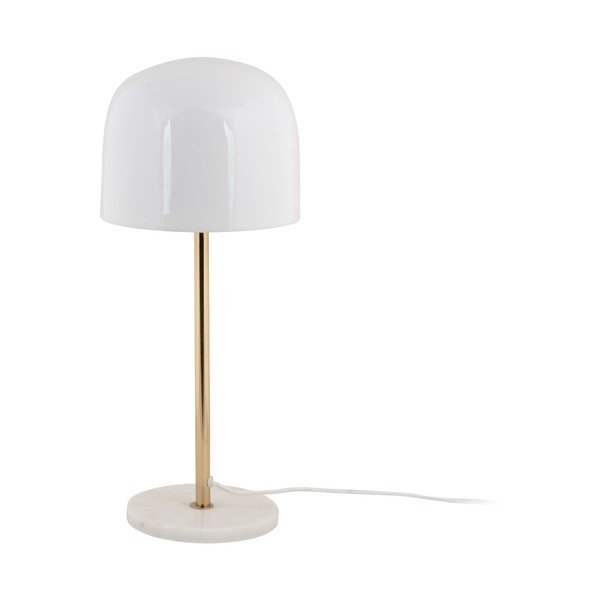 Bela namizna svetilka s kovinskim senčilom (višina 50 cm) Manta – Leitmotiv