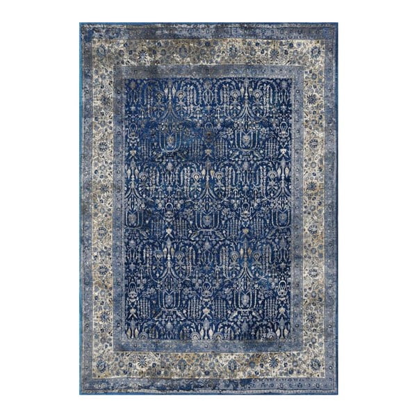 Modro-siva preproga Floorita Tabriz, 80 x 150 cm