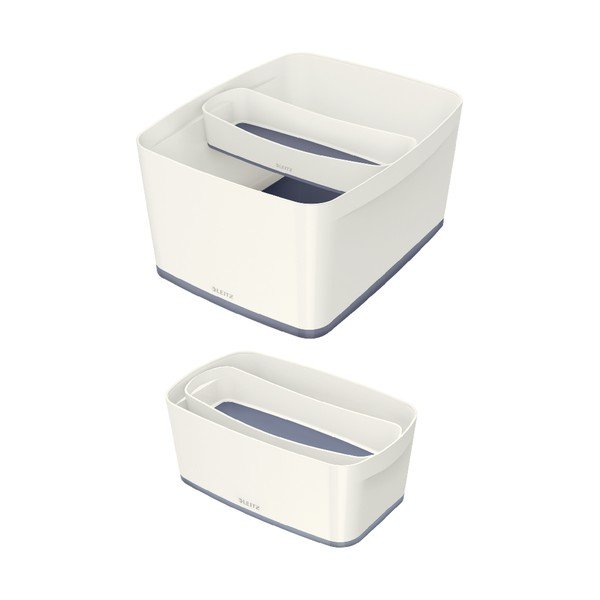 Belo-siv pisarniški organizator Leizt MyBox, dolžina 31 cm-image-3