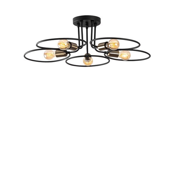 Črna stropna svetilka Circle – Opviq lights-image-2