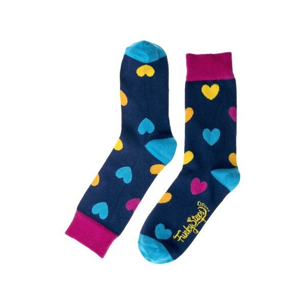 Barvne nogavice Funky Steps Love, velikost 35 - 39