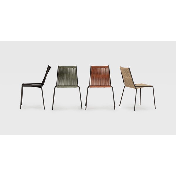 Črni kovinski jedilni stoli v kompletu z možnostjo nalaganja 2 ks Emily – Marckeric-image-1