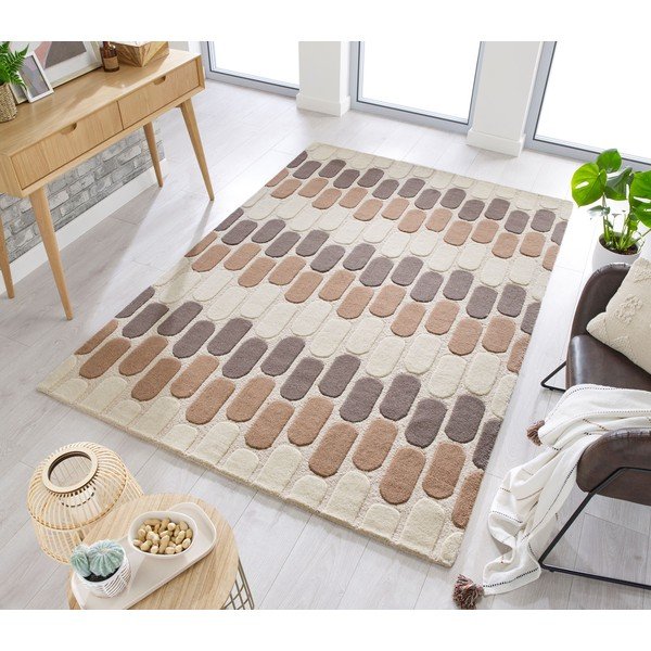 Rjavo-bež volnena preproga Flair Rugs Fossil, 200 x 290 cm-image-4
