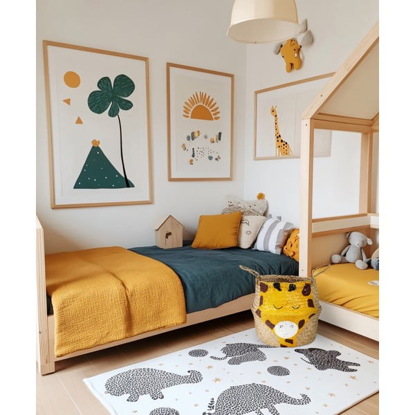 Rumena/naravna otroška škatla za shranjevanje iz morske trave ø 30x28 cm Giraffe – Compactor-image-2