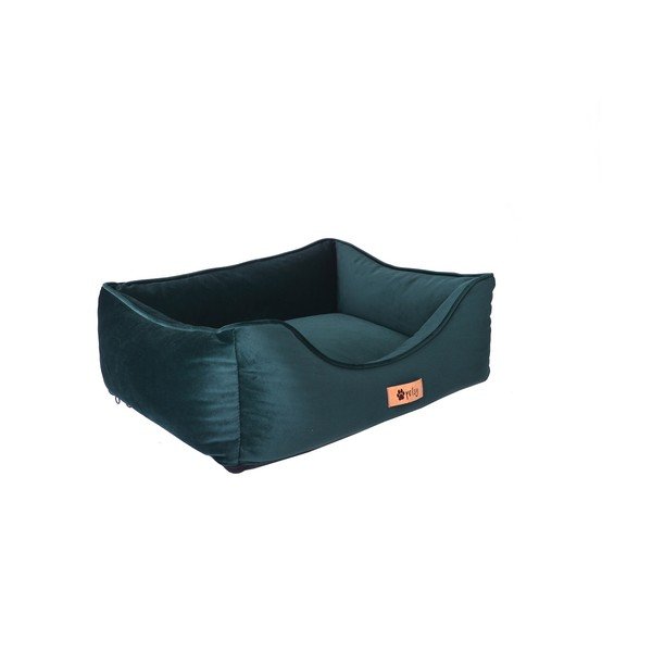 Temno zelena žametna postelja 55x42 cm Royal - Petsy-image-3