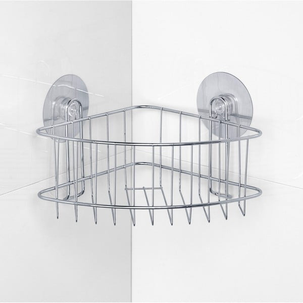 Samolepilna kotna polica za prho Wenko Static-Loc-image-1