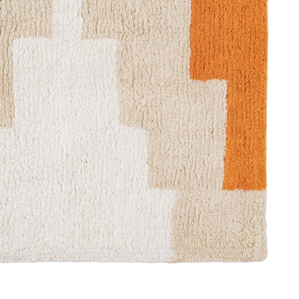 Oranžen pralen bombažen tekač 90x175 cm Azteca – Ixia-image-2