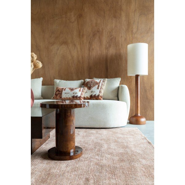 Okrogla stranska mizica v orehovem dekorju ø 46 cm Quinn – Dutchbone-image-3