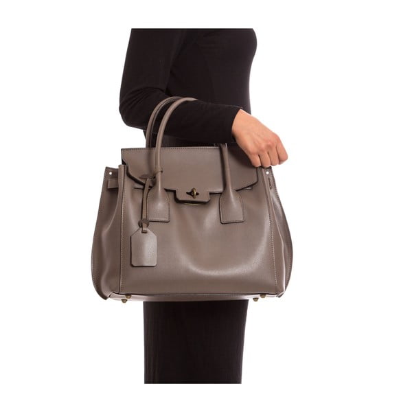 Sivo-rjava usnjena torbica Isabella Rhea št. 479-image-3