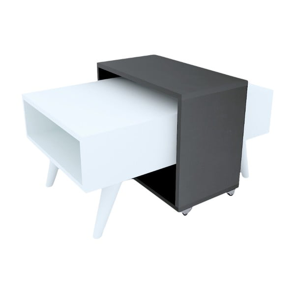 Črno-bela mizica za kavo 50x80 cm Bright Star - Gauge Concept