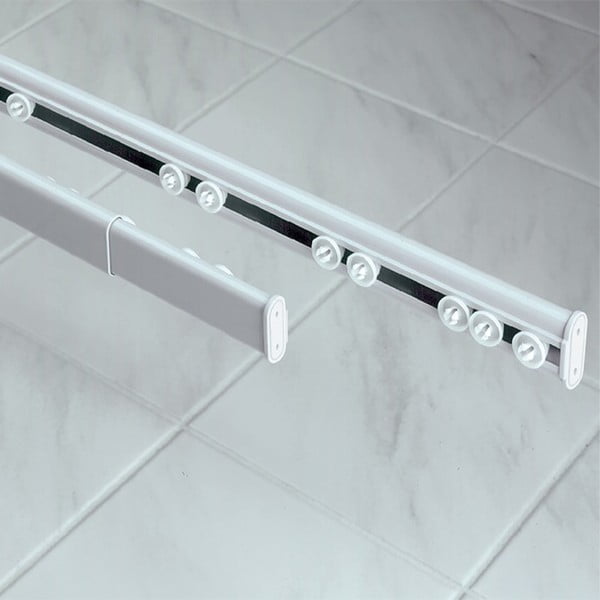 Bela palica za tuš zaveso 125 - 200 cm Surprise – Spirella-image-3