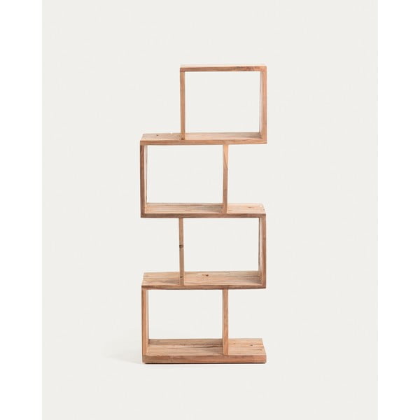 Regal iz masivnega tika v naravni barvi 55x132x30 cm Aroba – Kave Home-image-3