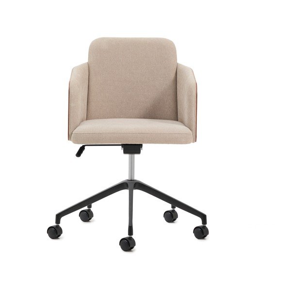 Rjav oblazinjen pisarniški stol Madai – Kave Home-image-2