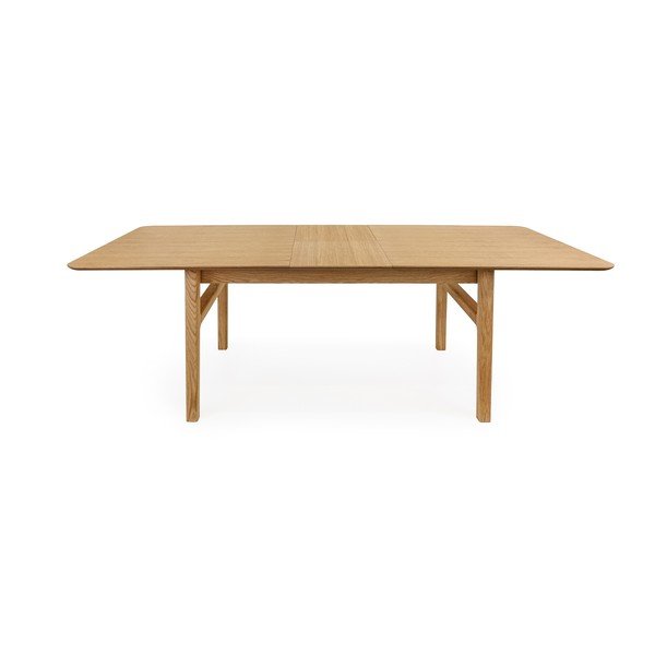 Raztegljiva jedilna miza z dodatno ploščo v hrastovem dekorju 90x180 cm Curved – Woodman-image-3