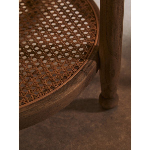 Okrogla stranska mizica s stekleno mizno ploščo ø 57 cm Cebu – Premier Housewares-image-3