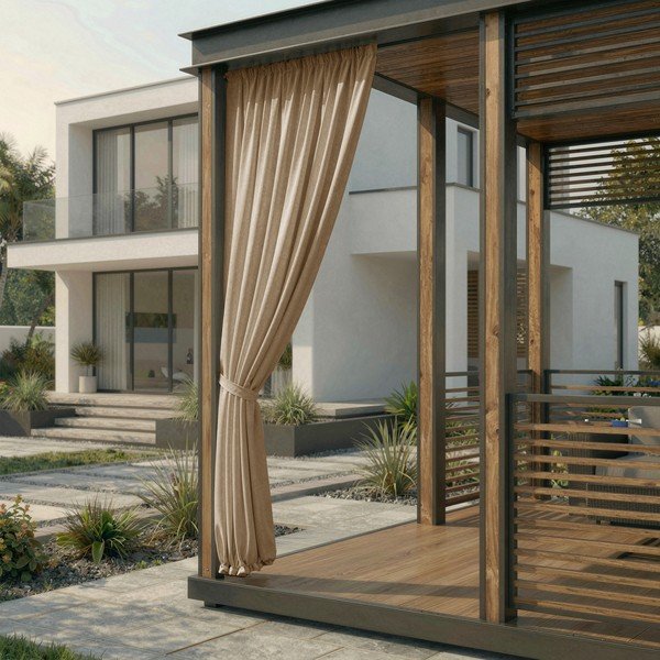 Bež zavesa za delno zatemnitev/zunanja Calisto – Filumi-image-1