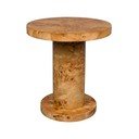 Okrogla stranska mizica v orehovem dekorju ø 46 cm Quinn – Dutchbone